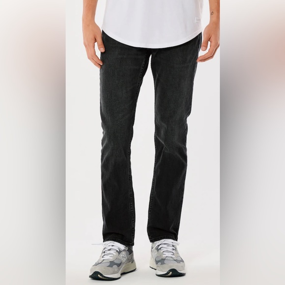 Hollister Epic Flex Men's Washed Black Slim Straight Jeans Size W30 L30 - Picture 2 of 14